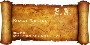 Ruzsa Marina névjegykártya